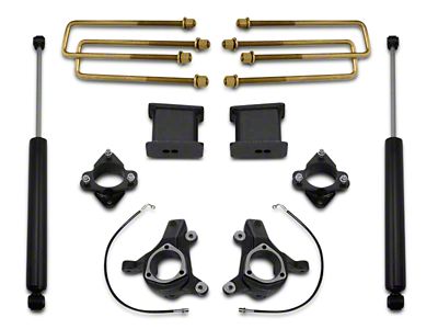 Max Trac 6-Inch Front / 3-Inch Rear Suspension Lift Kit with Shocks (07-16 2WD Silverado 1500 w/ Stock Cast Steel Control Arms)