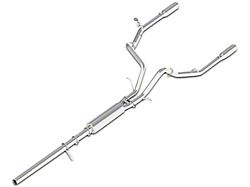 MBRP Armor Lite Dual Exhaust System with Polished Tips; Rear Exit (14-18 5.3L Silverado 1500)