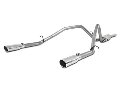 MBRP Armor Plus Dual Exhaust System with Polished Tips; Rear Exit (14-18 5.3L Silverado 1500)