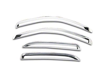 Putco Element Chrome Window Visors; Channel Mount; Front and Rear (07-13 Silverado 1500 Extended Cab, Crew Cab)