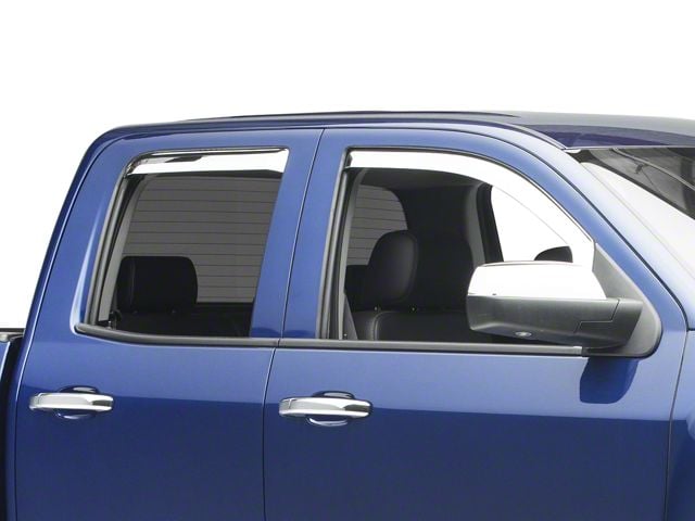 Putco Element Chrome Window Visors; Front and Rear (14-18 Silverado 1500 Double Cab, Crew Cab)