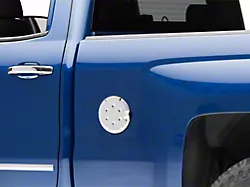 Putco Fuel Tank Door Cover; Chrome (14-18 Silverado 1500 Regular Cab, Double Cab)