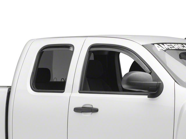Putco Element Tinted Window Visors; Channel Mount; Front and Rear (07-13 Silverado 1500 Extended Cab, Crew Cab)