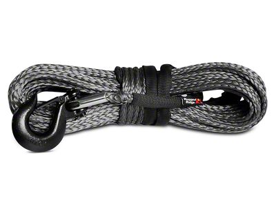 Rugged Ridge 23/64-Inch x 100-Foot Dark Gray Synthetic Winch Line; 16,550 lb.
