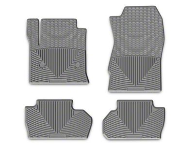 Weathertech All-Weather Rear Rubber Floor Mats; Gray (14-18 Silverado 1500 Double Cab, Crew Cab)