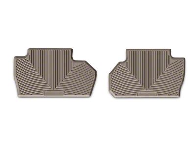 Weathertech All-Weather Rear Rubber Floor Mats; Tan (14-18 Silverado 1500 Double Cab, Crew Cab)