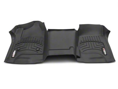 Weathertech DigitalFit Front Over the Hump Floor Liner; Black (14-18 Silverado 1500 w/o Floor Shifter)