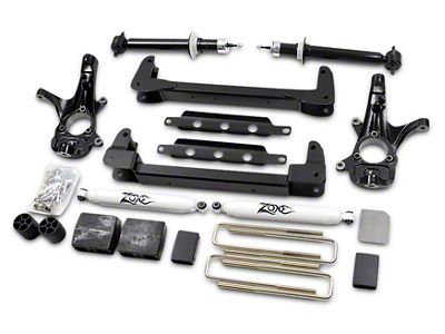 Zone Offroad 4.50-Inch IFS Suspension Lift Kit with Shocks (07-13 2WD Silverado 1500)