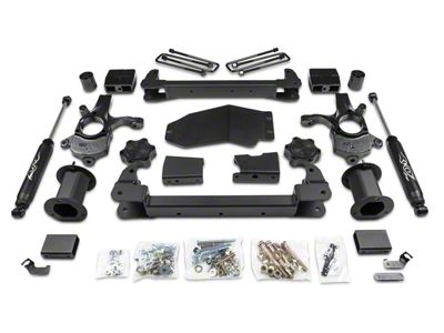 Zone Offroad 6.50-Inch Strut Spacer Suspension Lift Kit with Shocks (07-13 4WD Silverado 1500, Excluding Hybrid)