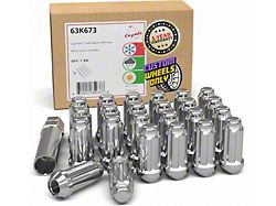 Chrome 6-Spline Lug Nut Kit; 14mm x 2.0; Set of 24 (04-14 F-150)