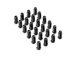 Black 3/4-Inch Bulge Acorn Lug Nut Kit; 14mm x 2.0; Set of 24 (04-14 F-150)