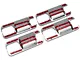 RedRock Door Handle Covers; Back Plate Only; Chrome (15-20 F-150)
