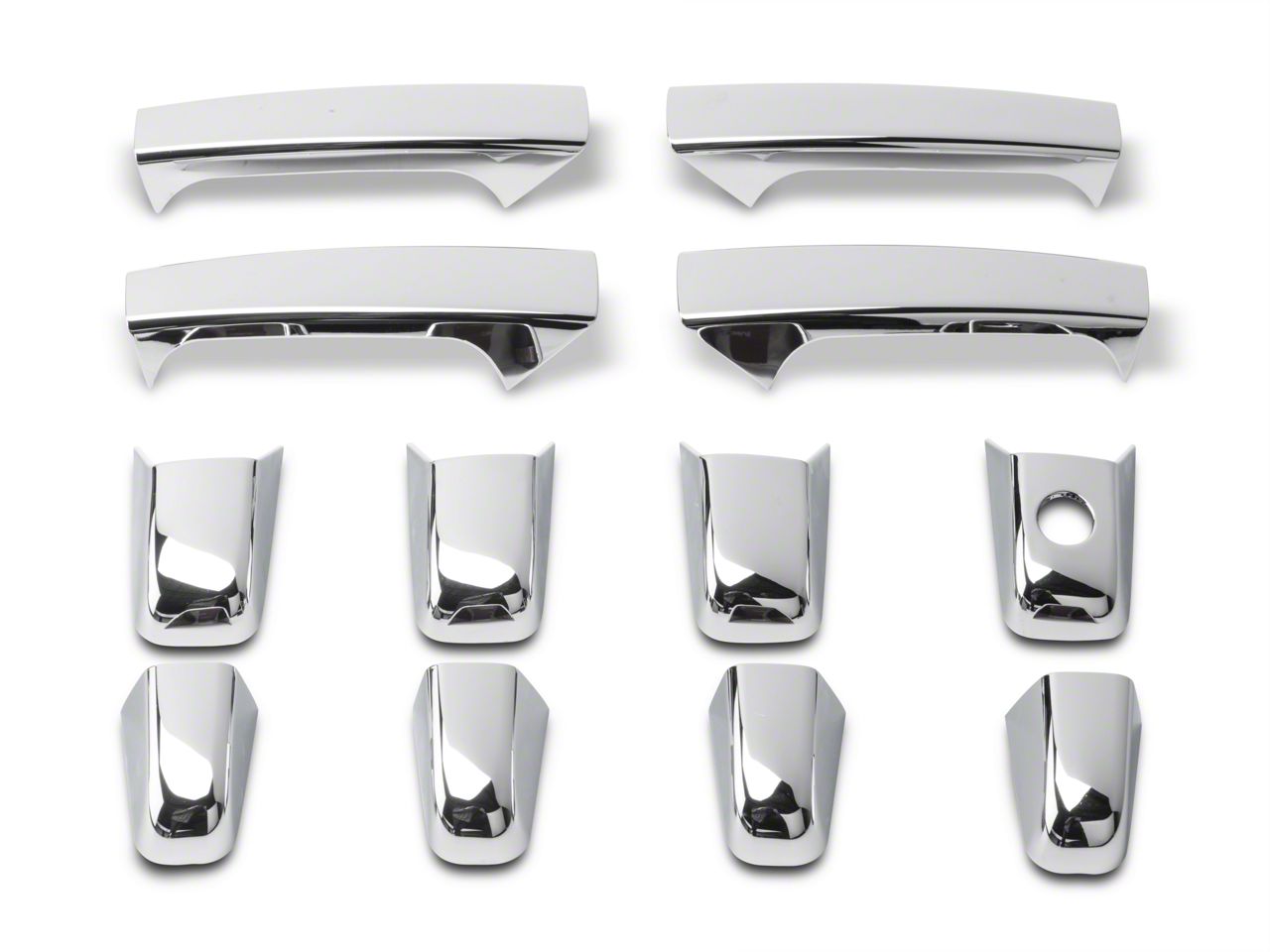 Exterior Mirrors For GMC Sierra 1500 Mirror Chrome Door Handle Cover Caps For 2014-2020 Chevy Silverado & GMC Sierra 1500 - Adhesive Backed Chrome Door Handle Covers