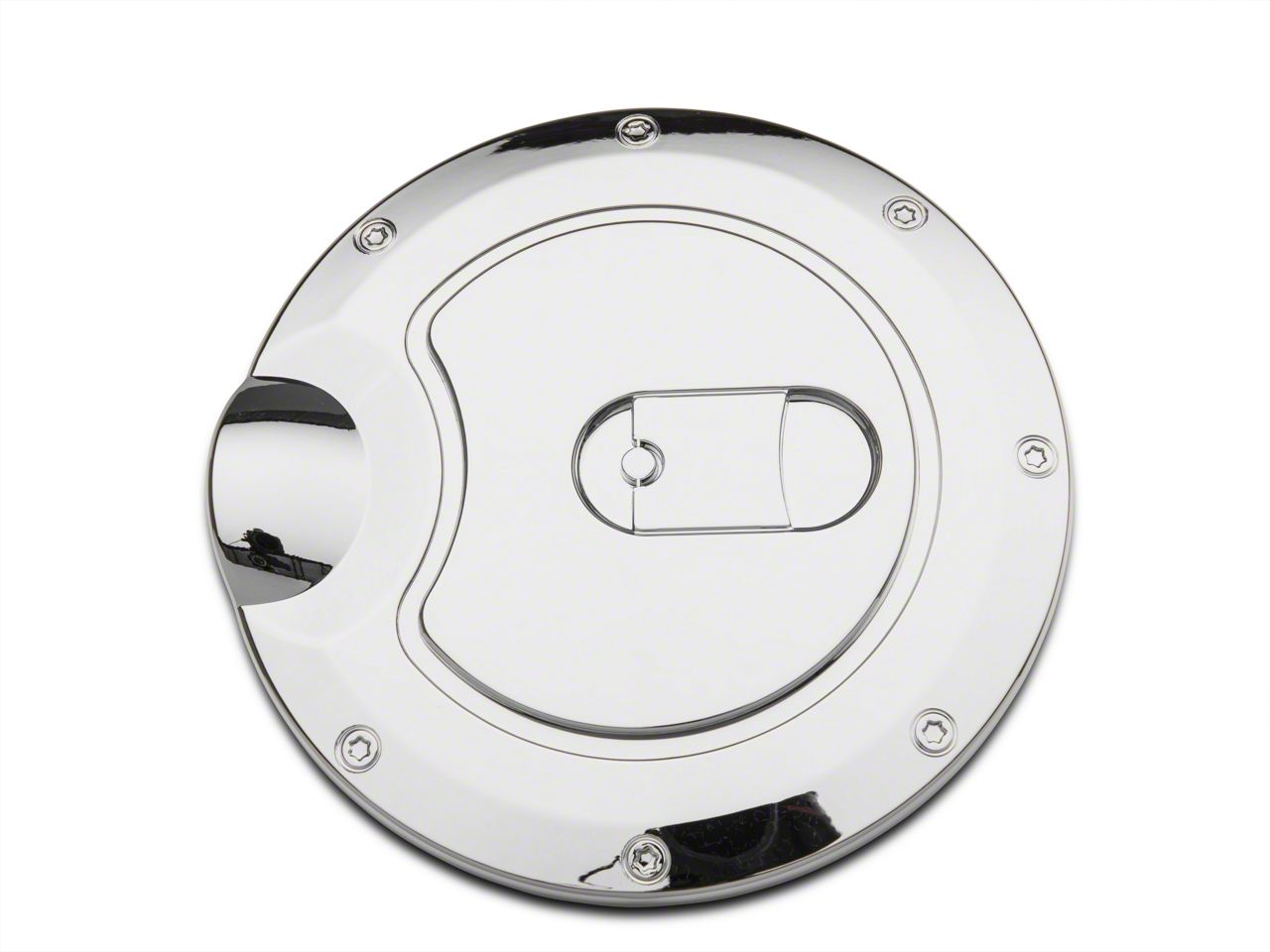 Chrome Fuel Filler Door Cover For Ford F-150 2015-2020 - ABS Plastic With 3M Adhesive