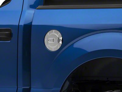F150 Locking Gas Cap Chrome ABS Gas Door Cover For 2015-2020 Ford F-150 - Stick-On Fuel Tank Decor F150 Door Handle Covers - Foto 8