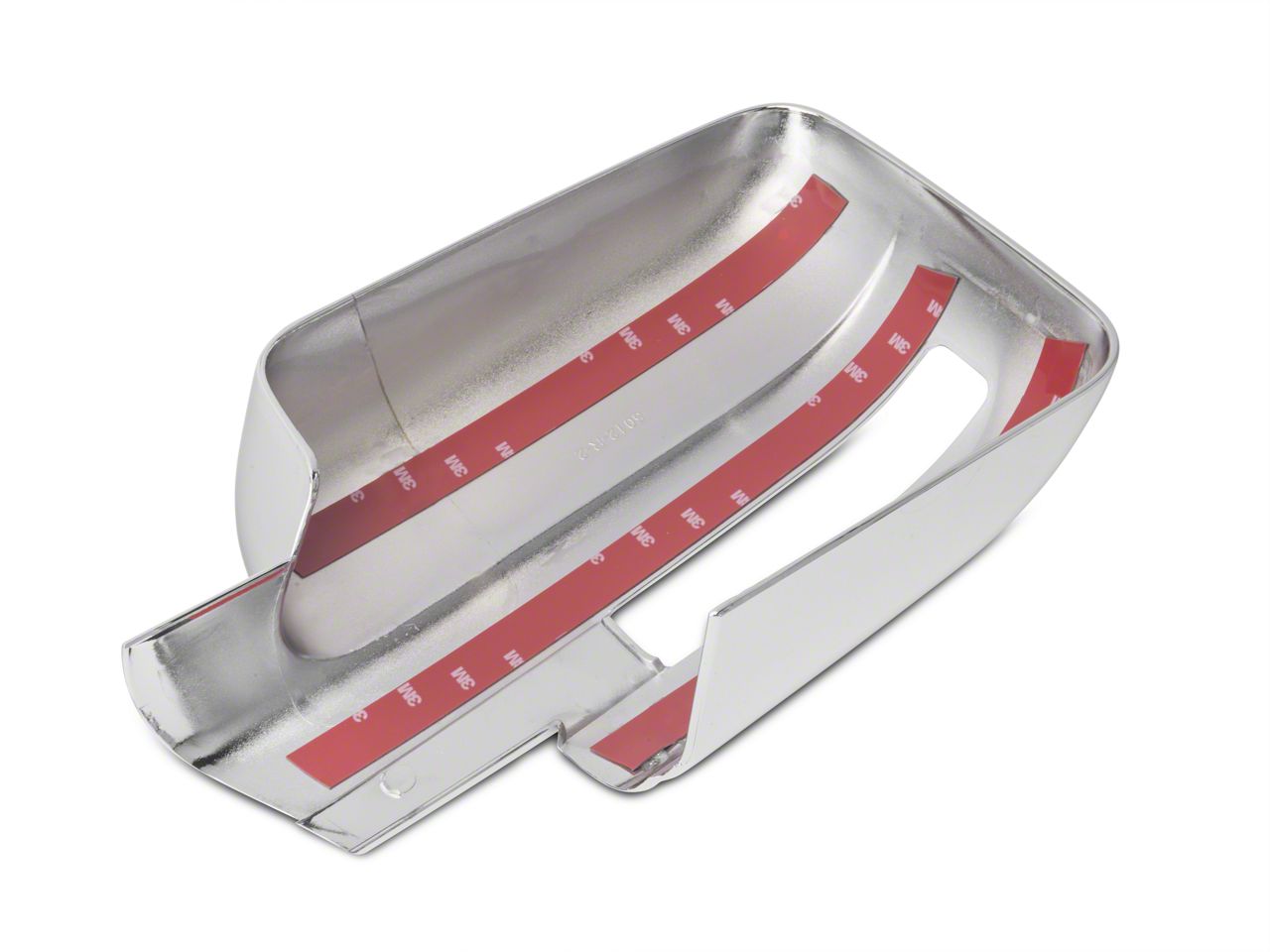 Chrome Mirror Covers For 2009-2018 RAM 1500 (No Turn Signal Cutout) | ABS Plastic | Peel & Stick Installation - View #9