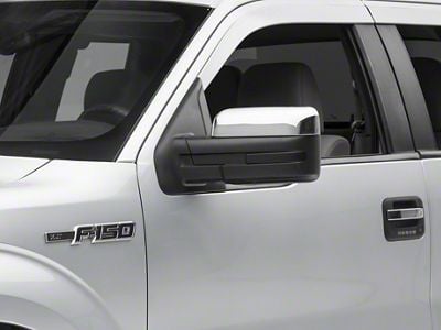 RedRock Top Half Mirror Covers; Chrome (09-14 F-150 w/o Towing Mirrors)