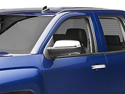 RedRock Top Half Standard Mirror Covers; Chrome (14-18 Silverado 1500)