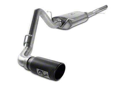 AFE MACH Force-XP 3-Inch Single Exhaust System with Black Tip; Side Exit (14-18 5.3L Silverado 1500)