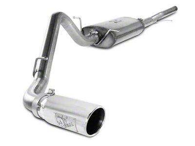 AFE MACH Force-XP 3-Inch Single Exhaust System with Polished Tip; Side Exit (14-18 5.3L Silverado 1500)