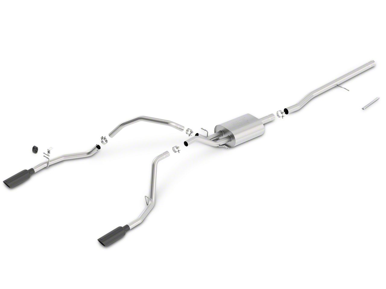 Borla Silverado ATAK Dual Exhaust System w/ Black Tips Rear Exit 140537BC (1418 5.3L