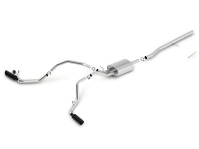 Borla ATAK Dual Exhaust System with Black Chrome Tips; Side Exit (14-18 5.3L Silverado 1500)