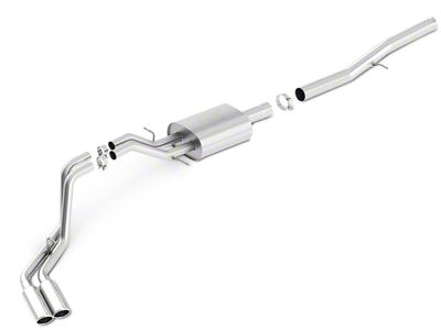 Borla ATAK Dual Exhaust System with Chrome Tips; Same Side Exit (14-18 6.2L Silverado 1500)