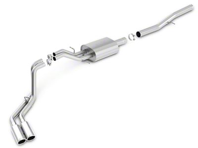 Borla S-Type Dual Exhaust System with Polished Tips; Same Side Exit (14-18 6.2L Silverado 1500)