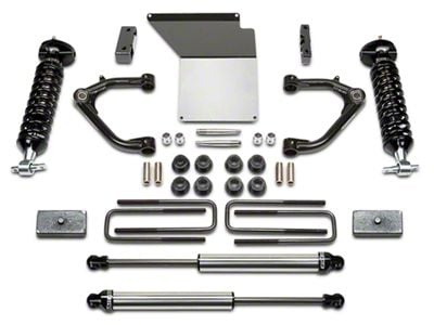 Fabtech 4-Inch Uniball Upper Control Arm System with Dirt Logic Coil-Overs and Shocks (14-18 2WD/4WD Silverado 1500 Double Cab, Crew Cab)
