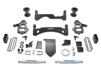 Fabtech 6-Inch GEN II Basic Suspension Lift Kit with Shocks (14-18 2WD/4WD Silverado 1500 Double Cab, Crew Cab)