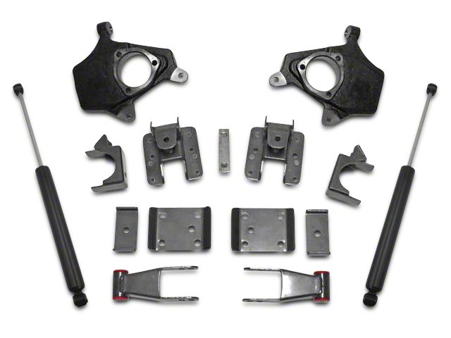 Max Trac Lowering Kit with Lowering Spindles; 2-Inch Front / 4-Inch Rear (07-13 2WD/4WD Silverado 1500)