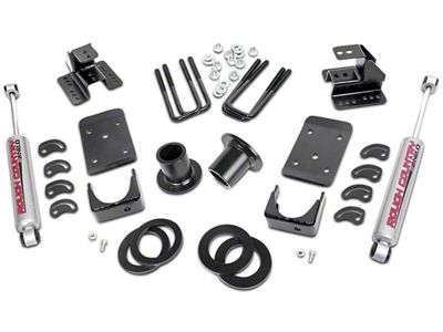 Rough Country Lowering Kit; 1 to 2-Inch Front / 4-Inch Rear (07-13 2WD Silverado 1500)