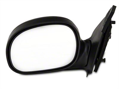 OE-Style Replacement Powered Non-Heated Foldaway Side Mirror; Driver Side; Black Cap (97-02 F-150)