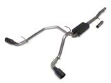 C&L Dual Exhaust System with Black Tips; Side Exit (14-18 4.3L Sierra 1500)