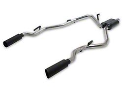 C&L Dual Exhaust System with Black Tips; Rear Exit (09-18 5.7L RAM 1500 w/ Factory Dual Exhaust)