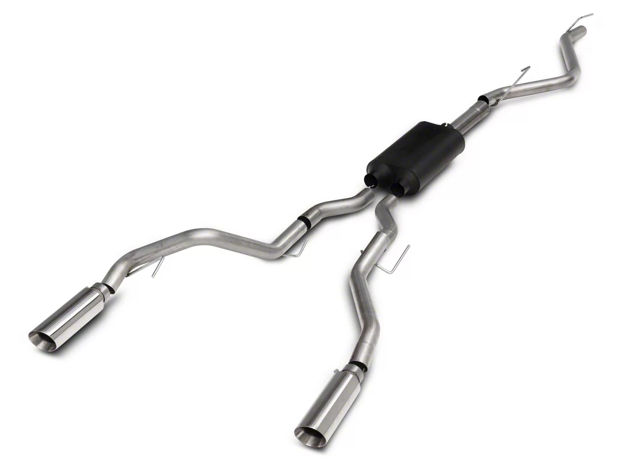 C&L RAM 1500 Proven Ground Series Dual Exhaust System with Polished