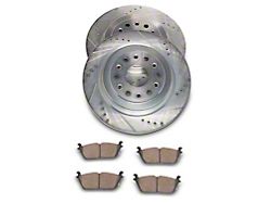 C&L Super Sport HD 6-Lug Brake Rotor and Pad Kit; Rear (19-26 RAM 1500, Excluding RHO & TRX)