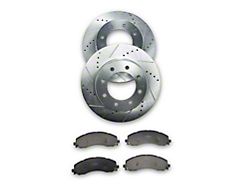 C&L Super Sport HD 8-Lug Brake Rotor and Pad Kit; Front (19-26 RAM 3500 DRW w/ 8x165mm Bolt Pattern)