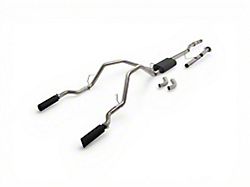 C&L Dual Exhaust System with Black Tips; Side Exit (07-13 5.3L Sierra 1500)