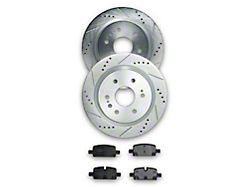 C&L Super Sport HD 6-Lug Brake Rotor and Pad Kit with Hardware; Rear (19-26 Sierra 1500)