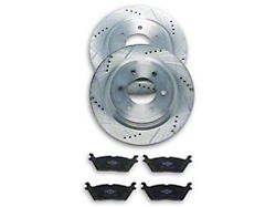C&L Super Sport HD 6-Lug Brake Rotor and Pad Kit; Rear (21-26 F-150 w/o Factory Max Tow/Haul Package)