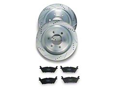 C&L Super Sport HD 6-Lug Brake Rotor and Pad Kit; Rear (21-25 F-150 w/ Factory Max Tow/Haul Package)