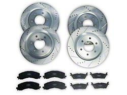 C&L Super Sport HD 6-Lug Brake Rotor and Pad Kit; Front and Rear (21-26 F-150 w/ Factory Non-Max Tow/Haul Package 336mm Rear Rotors)