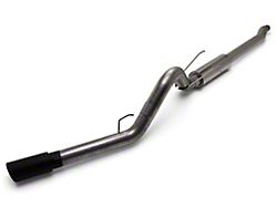 C&L 4-Inch Single Exhaust System with Black Tip; Side Exit (17-22 6.2L F-250 Super Duty)