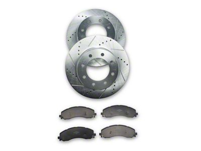 C&L Super Sport HD 8-Lug Brake Rotor and Pad Kit; Front (19-26 RAM 2500)