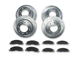 C&L Super Sport HD 8-Lug Brake Rotor and Pad Kit; Front and Rear (09-18 RAM 2500)