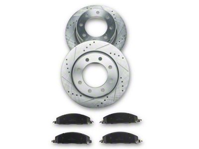 C&L Super Sport HD 8-Lug Brake Rotor and Pad Kit; Rear (19-26 RAM 2500)