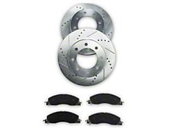 C&L Super Sport HD 8-Lug Brake Rotor and Pad Kit; Front (09-18 RAM 3500)