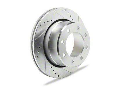 C&L Super Sport HD Cross-Drilled and Slotted 8-Lug Rotors; Rear Pair (09-12 RAM 3500)