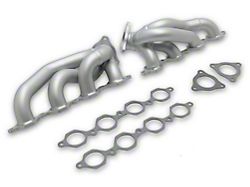 C&L 1-7/8-Inch Shorty Headers; Cerakote Silver (14-18 5.3L Sierra 1500)